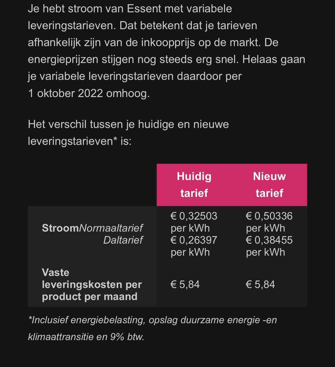 mvanfalier's tweet photo. @JERietman @EssentNieuws @Essent Dezelfde vraag @EssentNieuws @Essent Waarom worden er verschillende variabelen tarieven gehanteerd? https://t.co/zEt7zGTFez