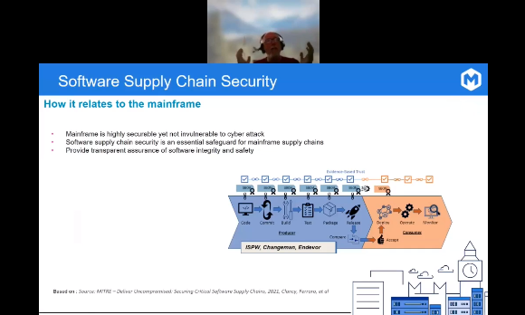 OpenMFProject's tweet photo. How does software #supplychain #security relate to the #mainframe? @BroadcomMSD's @ferncrusher shares steps you can take to secure your applications and your systems. #OpenMainframeSummit @OpenMFProject #opensource #OpenMainframe #SBOM #SBOMs #SoftwareBillofMaterials https://t.co/v6nVvSTrxm
