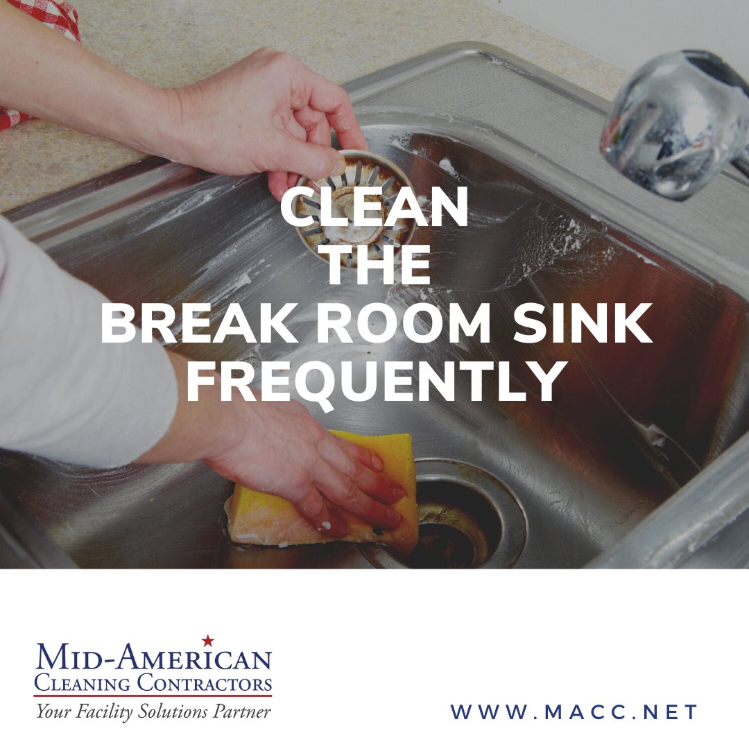 MidAmCleaning's tweet photo. Here’s a fact you may not have known... the break room/kitchen sink often has more germs and bacteria than the restroom toilet. That’s why it’s so important to keep this area extra clean and sanitized every day

#MACC #MidAmericanCleaning #janitorialservices #facilitiesmanagement https://t.co/MbqxEatBYQ