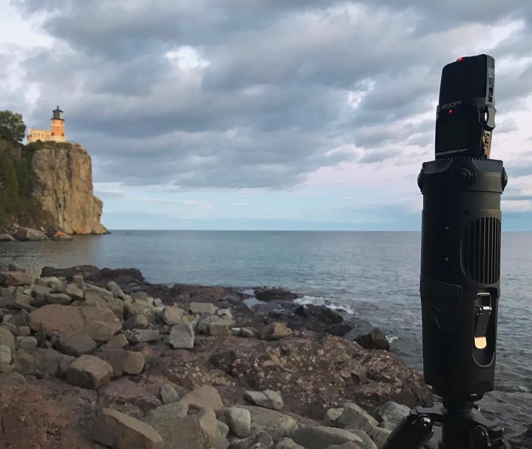 4 years ago: capturing immersive 360° video of Split Rock Lighthouse for <a href="/WellnessVR/">WellnessVR</a> so seniors can virtually experience the shore.