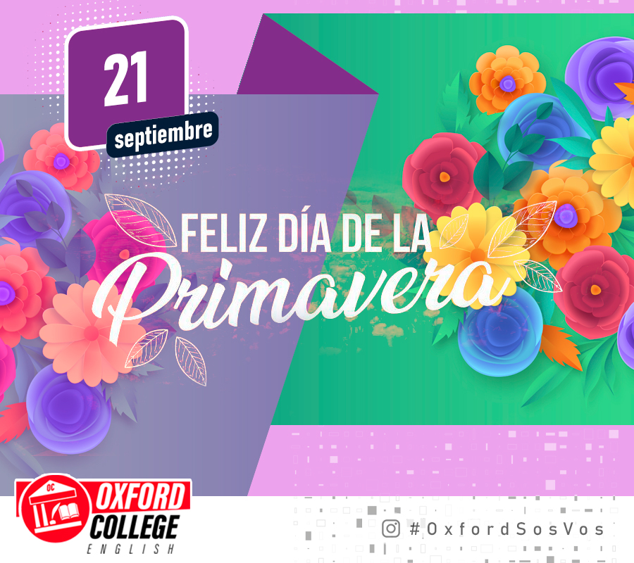 oxfordteens's tweet photo. 🗓 21 Septiembre: ¡Feliz día de la primavera!

#Lifeinoxfordcollege #OxfordSosVos #ingles #cursosdeingles #estudiaringles #aprenderingles https://t.co/7nVN8rN5X1