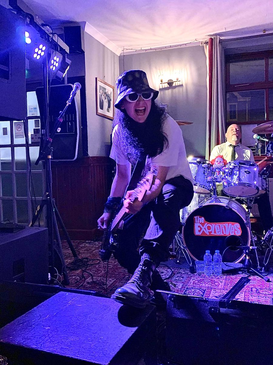 GuitarTutorRich's tweet photo. A few recent  pics from our continued  early autumn  @TheExpletivesUK   gig onslaught.  At this  rate  we will  have clocked in  80  shows by December.  Happy Days.   #PunkTribute https://t.co/Sus6dQidkd
