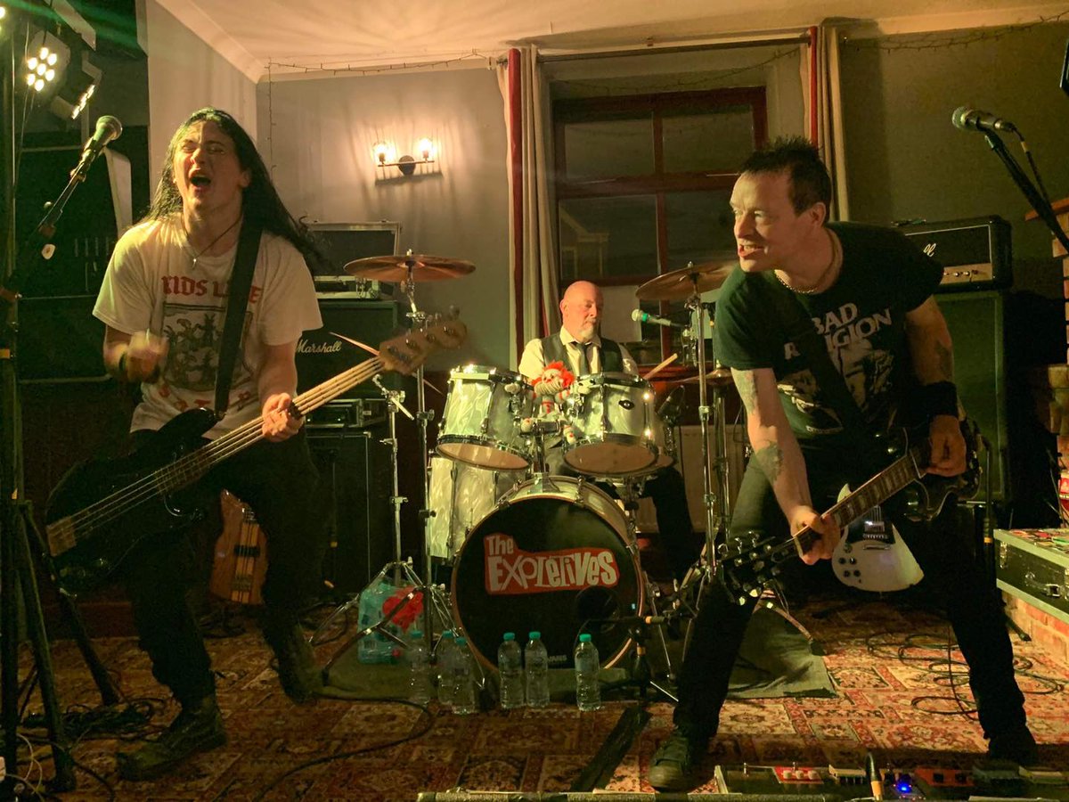 GuitarTutorRich's tweet photo. A few recent  pics from our continued  early autumn  @TheExpletivesUK   gig onslaught.  At this  rate  we will  have clocked in  80  shows by December.  Happy Days.   #PunkTribute https://t.co/Sus6dQidkd