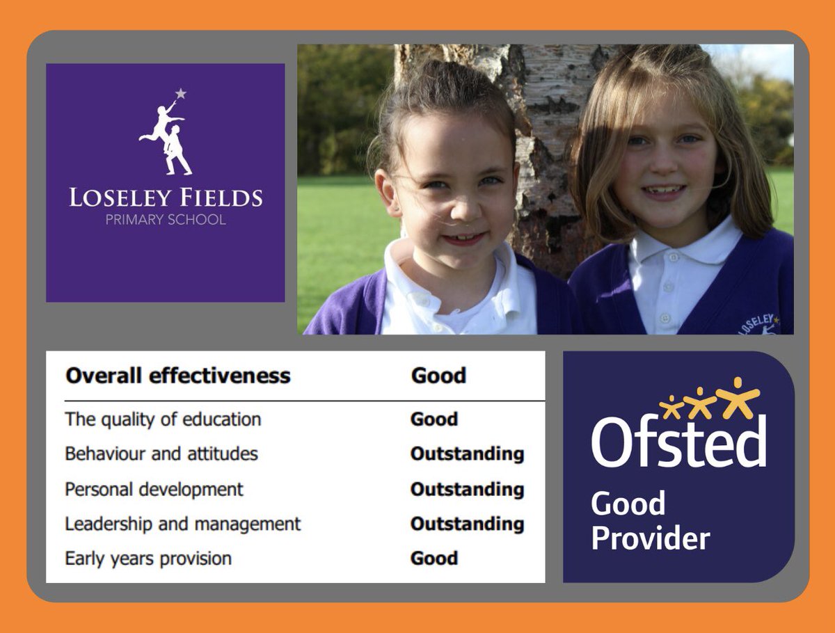 It gives us great pleasure in announcing that our school Ofsted inspection report has now been released. 
 
You can read the full report here: 
loseleyfields.com/assets/Uploads… 

#Ofsted #OfstedReport #OfstedGoodProvider #LoseleyFields #Farncombe #Binscombe #Godalming #Surrey