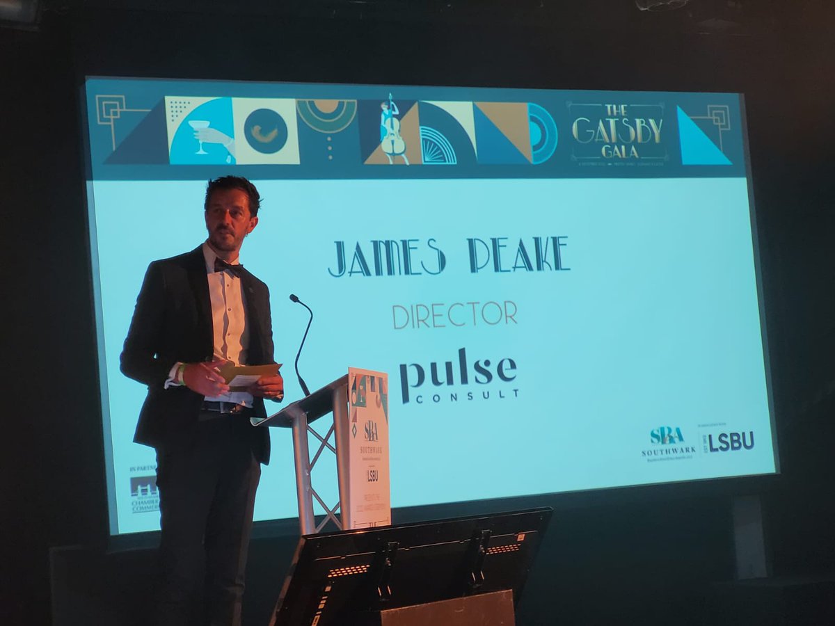 And now for the penultimate award of the night – Outstanding Team Award, presented by James Peake, Director <a href="/Pulse_Consult/">Pulse Consult</a> 
#Southwarkawards