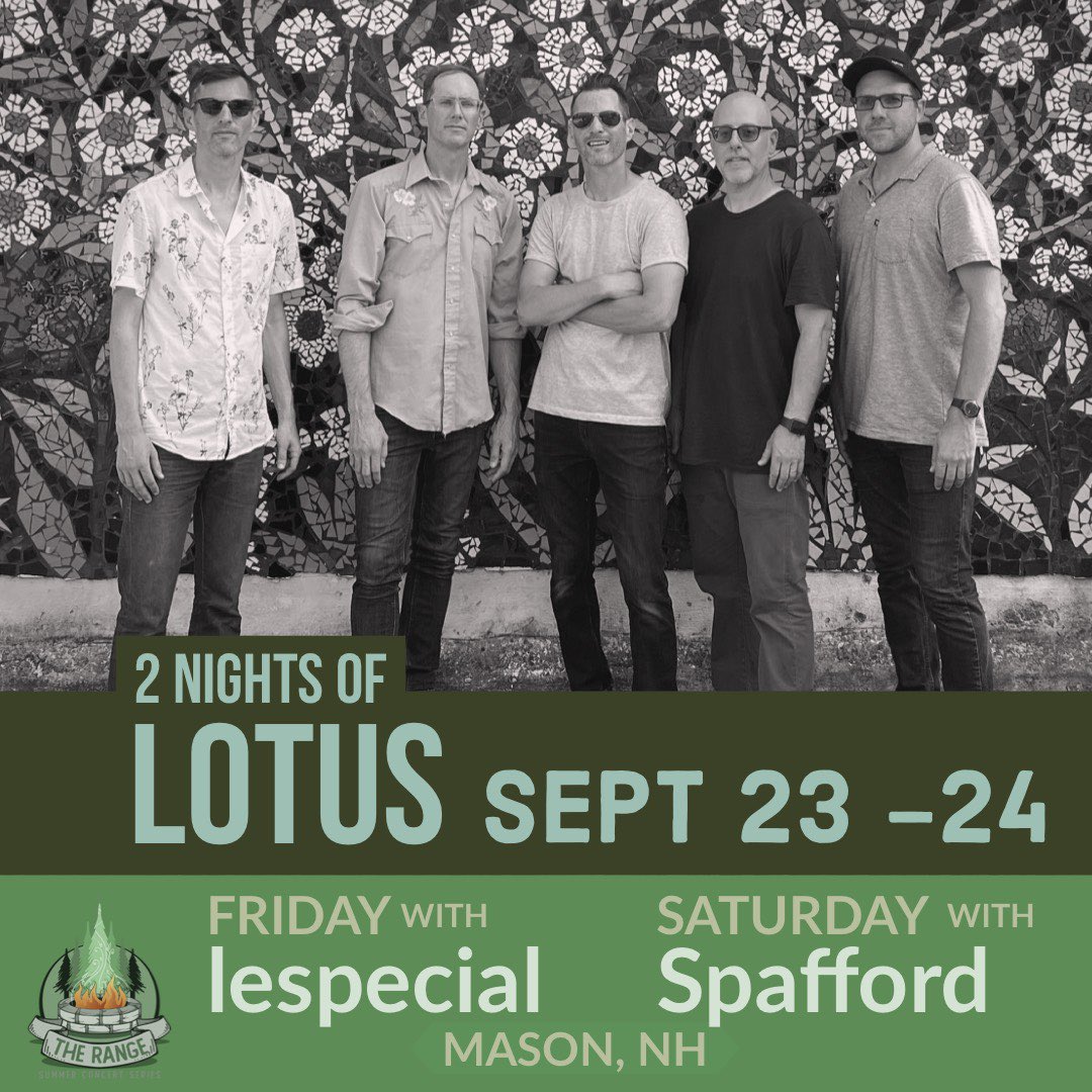 Fiddlehead Brewing (@fiddleheadbrew) on Twitter photo Grab your VIP ticket to see <a href="/LotusTweets/">Lotus</a> , live at <a href="/TheRangeMason/">The Range Mason</a> Friday, Sept 23rd w/ lespecial and Saturday, Sept 24th w/ Spafford.
TIX & INFO > therangemason.com/lotus-mason-nh Grab your VIP ticket to see <a href="/LotusTweets/">Lotus</a> , live at <a href="/TheRangeMason/">The Range Mason</a> Friday, Sept 23rd w/ lespecial and Saturday, Sept 24th w/ Spafford.
TIX & INFO > therangemason.com/lotus-mason-nh