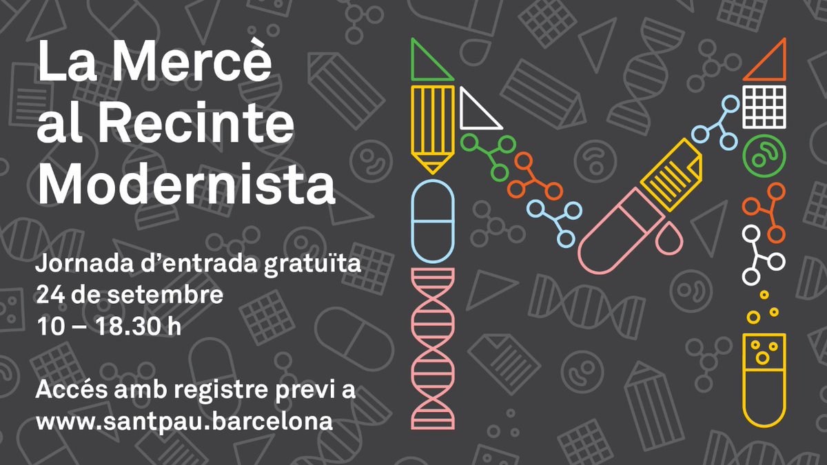 IRSantPau's tweet photo. Jornada d'entrada gratuïta al Recinte Modernista @santpaubcn per la #Merce2022 🎉

Celebrem el 30 aniversari de l'#IIBSantPau amb tallers, música i molta ciència el dia de la festa de #Barcelona perquè #ambtufemrecerca 🔬🧬

🎟 Entrades gratuïtes aquí 👇🏻
https://t.co/btp7qvhETa https://t.co/yvFixnsiJv
