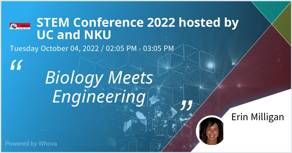 I am speaking at STEM Conference 2022 hosted by UC and NKU. Please check out my talk if you're attending the event! #STEMConference2022 - via #Whova event app