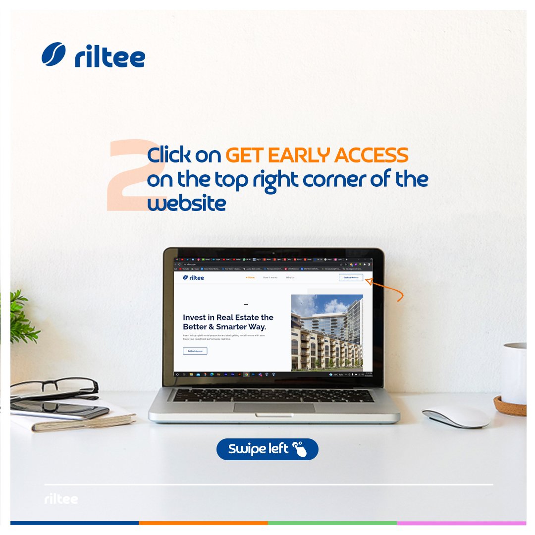 rilteehq's tweet photo. 1. Visit the Riltee website. 

2. Click on GET EARLY ACCESS on the top right corner of the website. 

3. Fill your details, in the empty spaces. 

4. More importantly, tell your friends about it...spread the word

#RilteeHq #GetEarlyAccess https://t.co/TALqtf6D9j