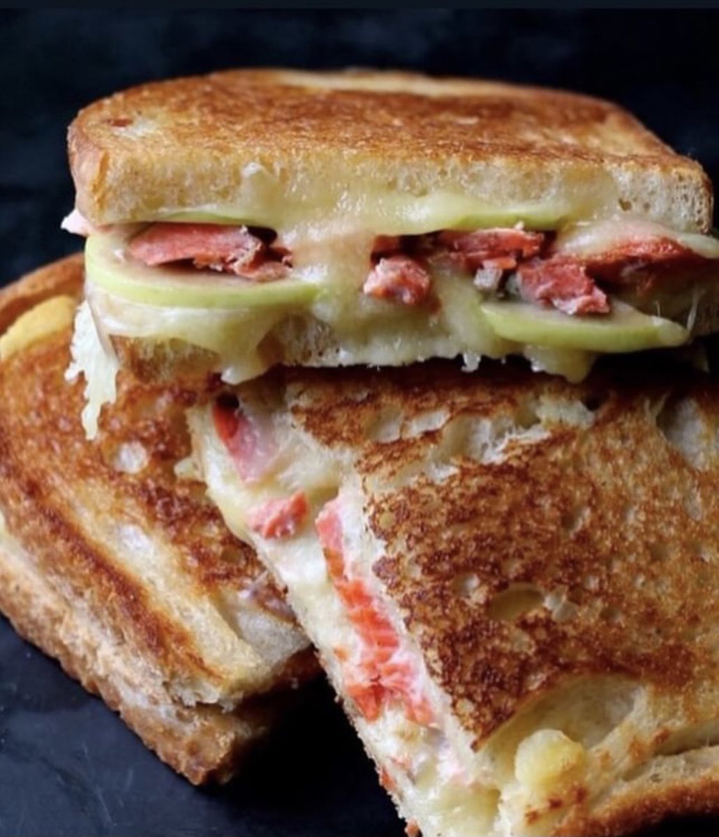 “Dear Fishwife, we know it’s Bristol Bay Salmon Week, and we love their wild Alaska Salmon, but frankly we’ve been there done that with salmon recipes.  Signed, Ennui in Eckington”

Dear Eck, we’ll just leave this Salmon Grilled Cheese with Green Apple right here …