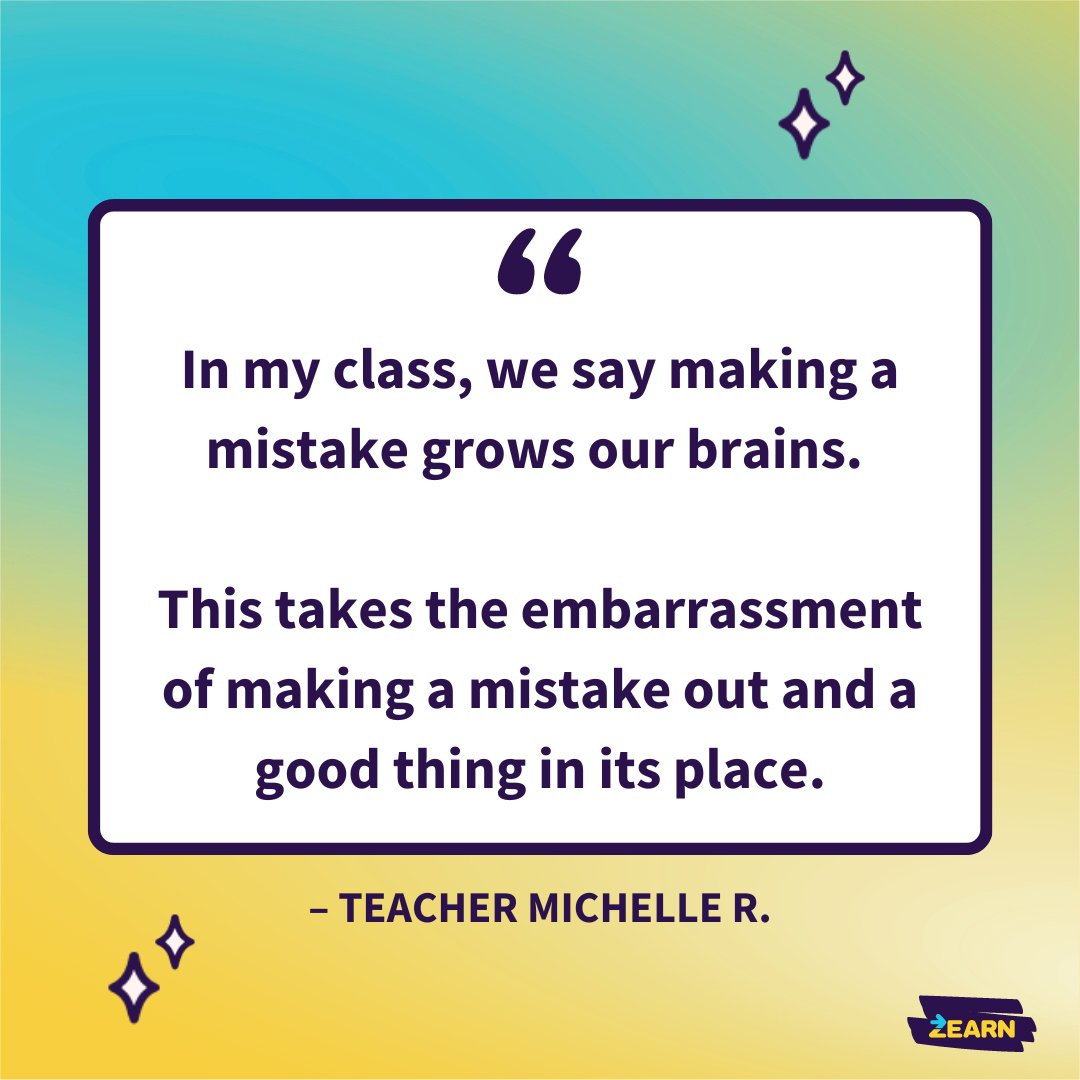 zearned's tweet image. We 💛 this teacher’s class motto about mistakes. What’s yours?

#MathFam #HowITeach #EduTwitter