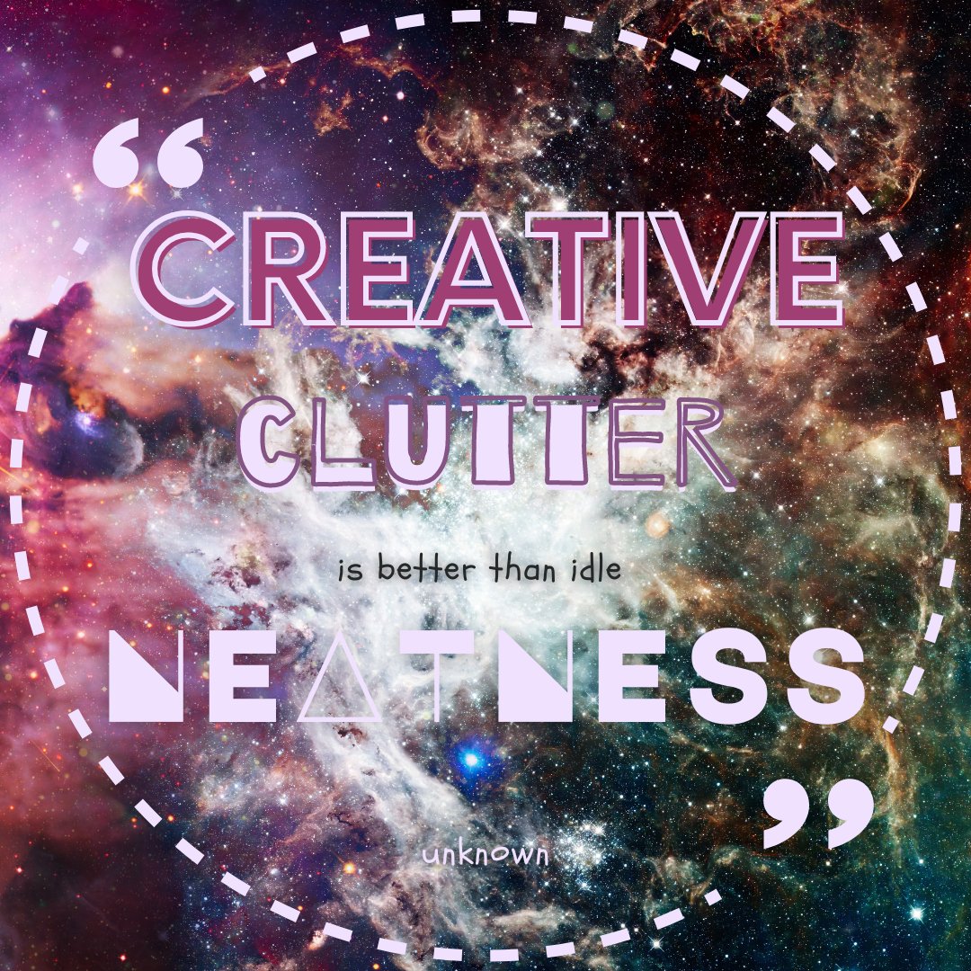 Sp8ceOwl's tweet photo. Creative clutter is better than idle neatness -unknown
#insprationalquotes #creativeclutter #creativequote #clutterandneatness https://t.co/OpA0dXmhBb