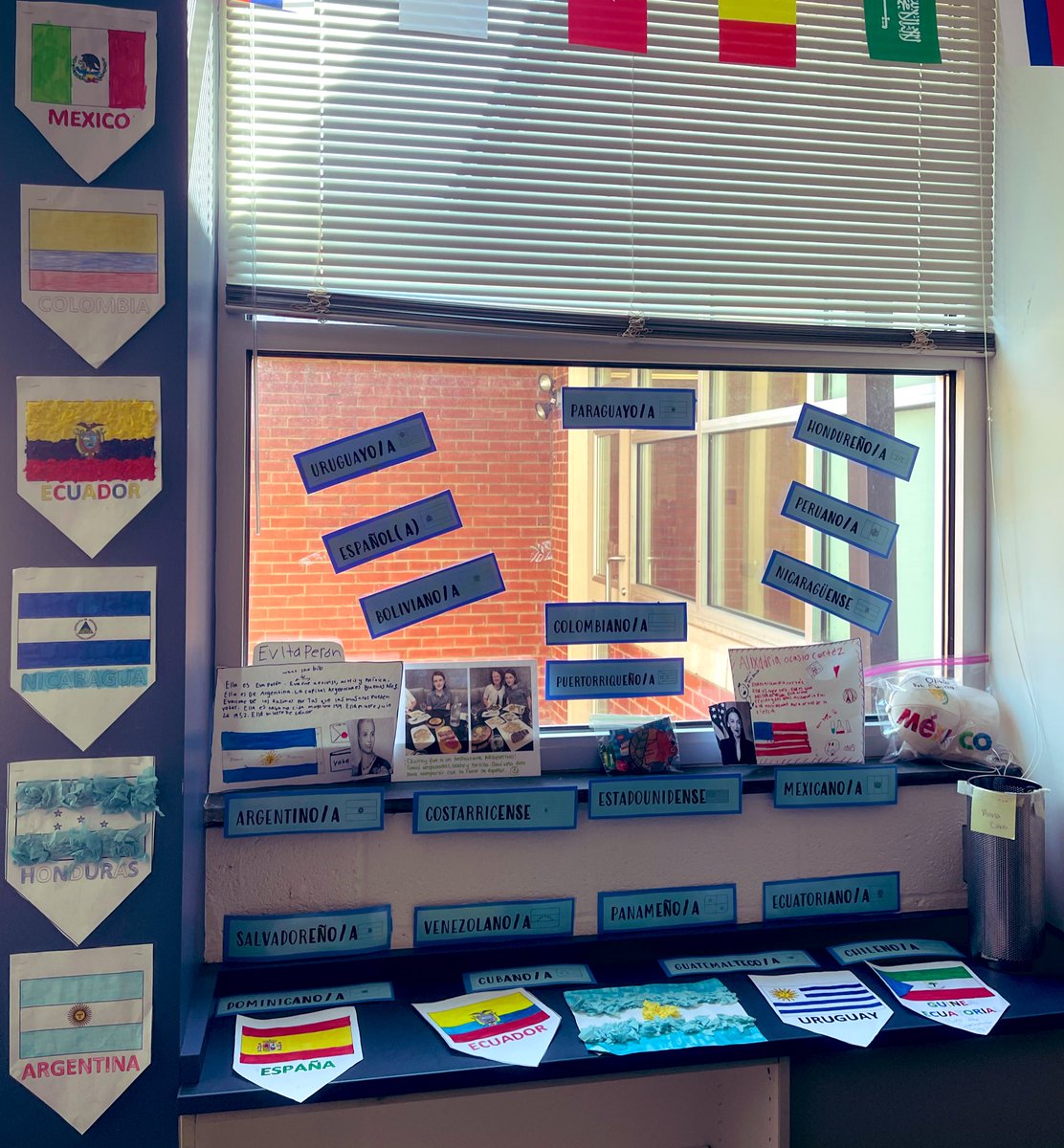 ceci_camarero's tweet photo. In my Spanish class, we have not just one.. TWO culture corners!🤩 The one about my country🇦🇷and now we are creating a Hispanic corner with the help of my students and families!🌎This is getting bigger day by day! @ligonmiddle @ParticipateLrng #UnitingOurWorld https://t.co/EVrkUf6X1R