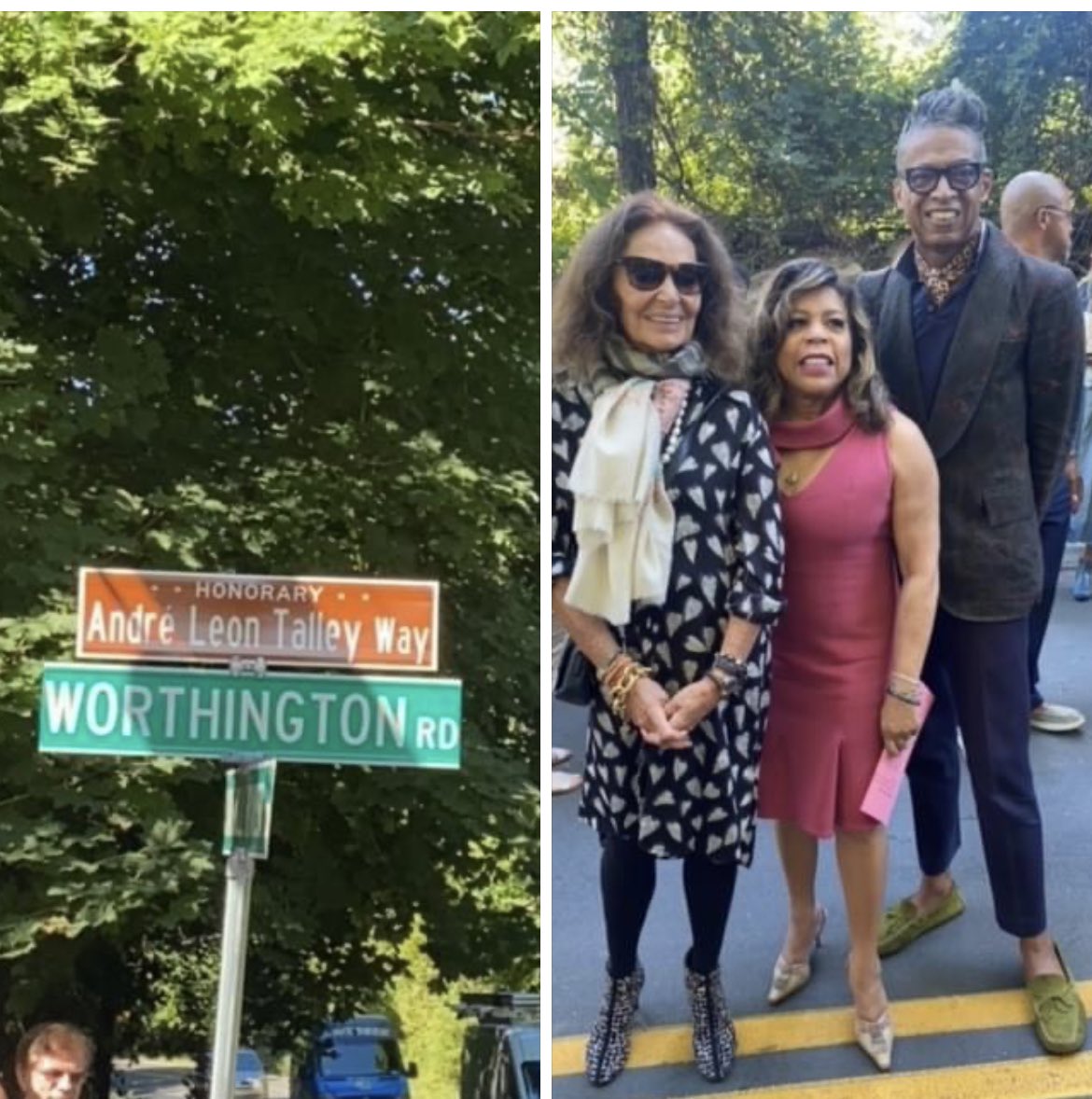 Nine months after Andre Leon Talley’s death the pioneering journalist had the Westchester county New York street that he lived on named in his honor. Dianne Von Furstenberg, Valerie Simpson, B Michael and more ❤ attend to show their love and support for this historic moment.