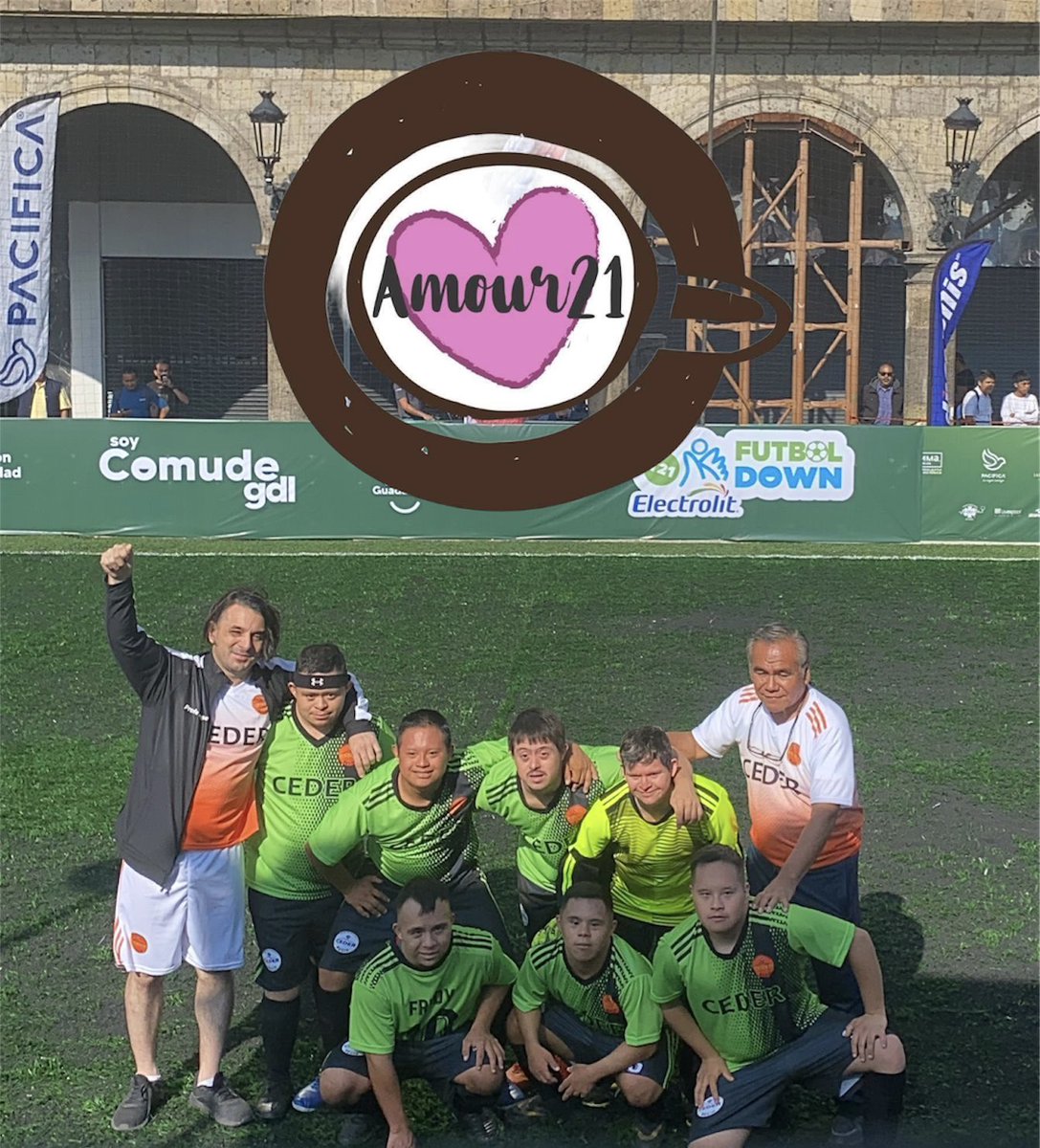 amour21mx's tweet photo. Amour 21 apoyando a Ozmar en sus partidos de fútbol en la ciudad de Guadalajara.

Vamos Ozmar !!!!! Te queremos ver en la gran final 🙏

#amour21
#consumeconcausa
#AquiNadieSeRinde
#inclusionlaboral
#FutbolDown
#gladiadoresnl https://t.co/G2TGCWHXD0