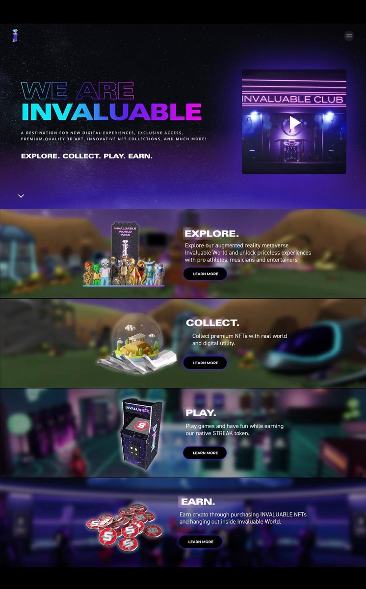 weareinvaluable's tweet photo. 💎EXPLORE💎

💎COLLECT💎

💎PLAY💎 

💎EARN💎 https://t.co/JMPCY3KEc9