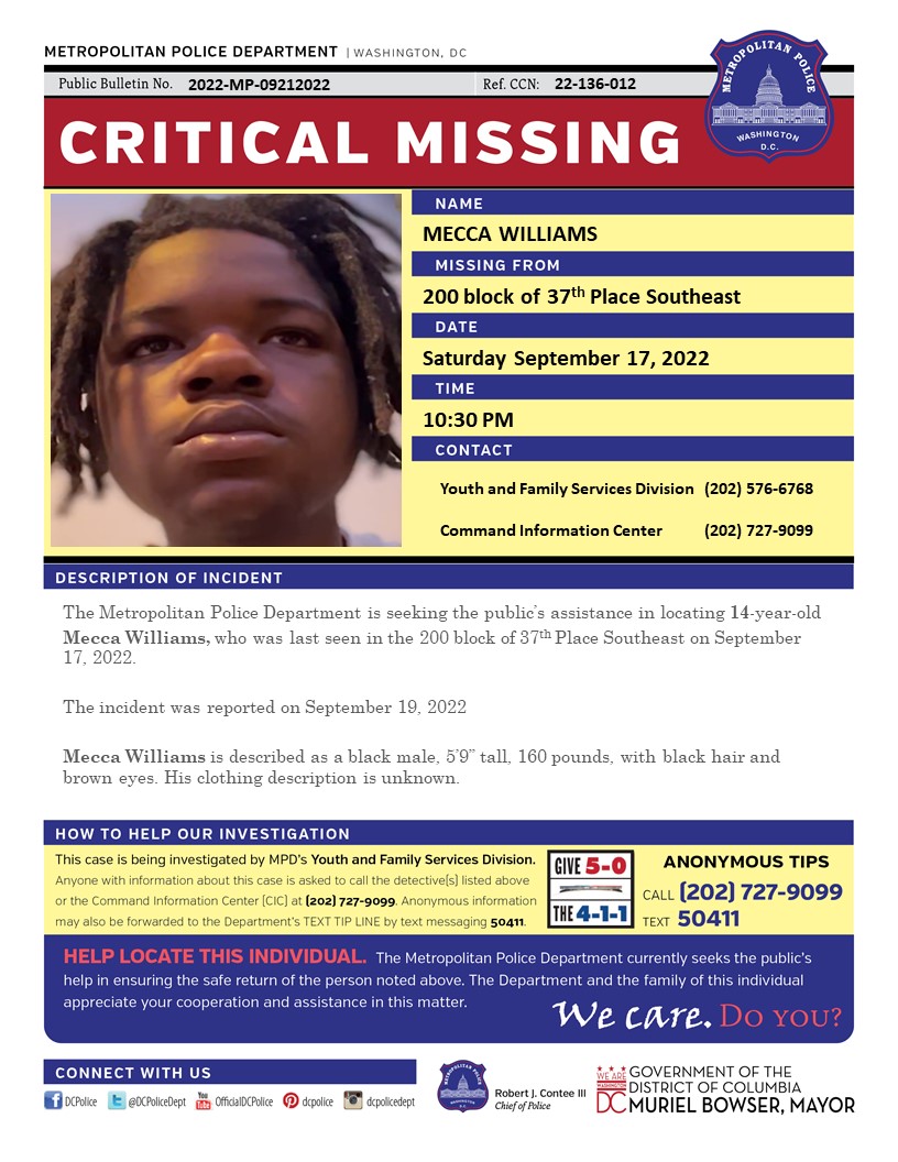 DC Police Department tweet media
