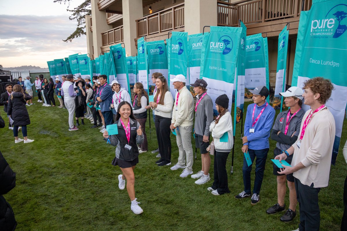 PUREFirstTee's tweet photo. That moment when you find out which @ChampionsTour pro you're paired with 🤩 https://t.co/lsIrGZfDKx