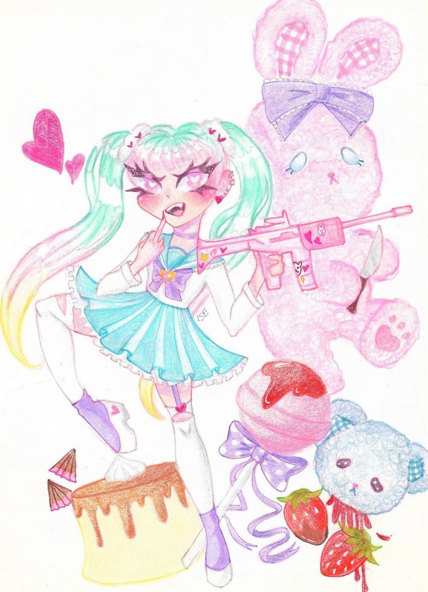 ise_berry's tweet photo. ❤️🧸🐰🍭✨
#artistontwitter #art #traditionalart #kawaii #originalcharacter #originalilustration #creepycute #drawing #artmoots https://t.co/4KkSQMd8j7