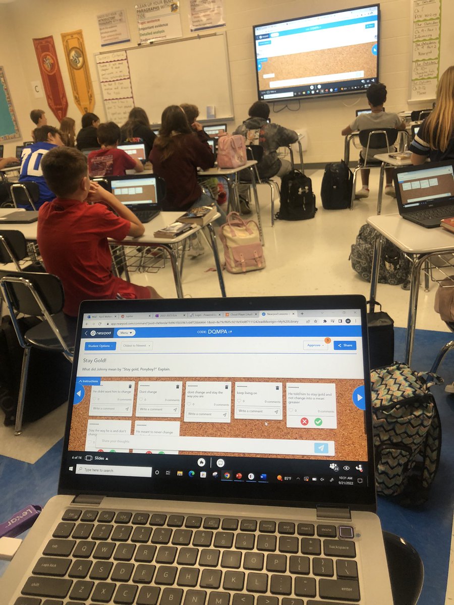 Today we did a silent Socratic seminar using <a href="/nearpod/">Nearpod</a>. Students were able to discuss and analyze the text in an online collaborative discussion. #RCSELAVisioninAction
