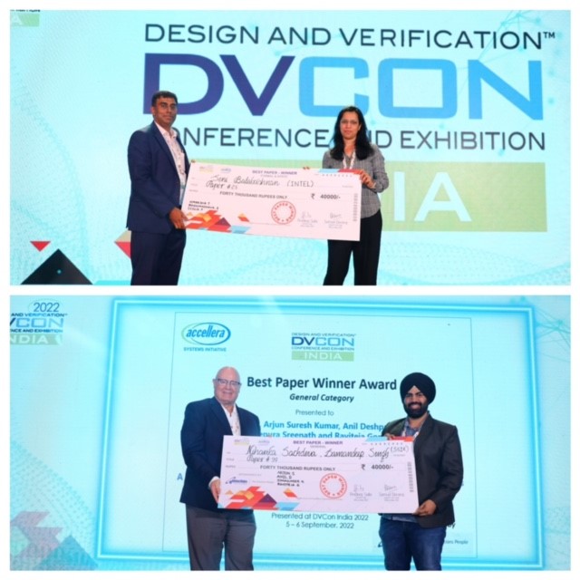 Congratulations to the DVCon India 2022 Best Paper &amp; Poster Winners! Thank you to all attendees, sponsors and exhibitors for making the conference &amp; expo a terrific success! More about the winners and highlights bit.ly/3xEFU5g #DVConIndia2022 #IEEE #Accellera #IEEEIndia