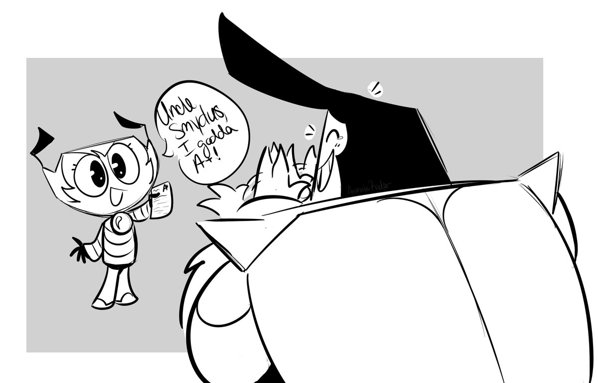 A little doodle! He totally took her out for ice cream afterwards.

#mlaatr #mylifeasateenagerobot #fanart #artist #sketch #Nickelodeon 