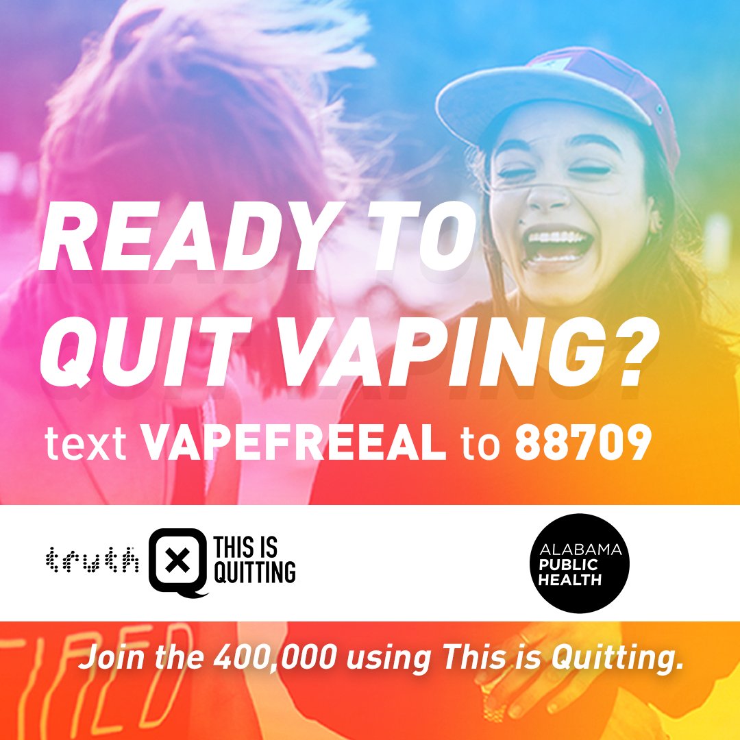 Alabama Public Health on Twitter "Quitting vaping doesn't happen
