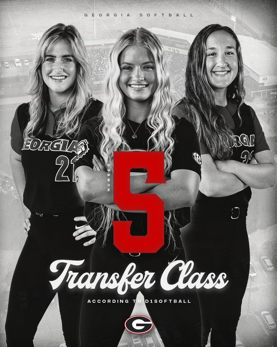Georgia's transfer class of <a href="/Shelbo0824/">Shelby Walters</a>, <a href="/dallissss_/">dallis goodnight</a>, and <a href="/ally23kurland/">Ally Kurland</a> was ranked No. 5️⃣ by <a href="/D1Softball/">D1Softball</a> on its list of Top 10 Transfer Classes! 

#Team27 | #GoDawgs
