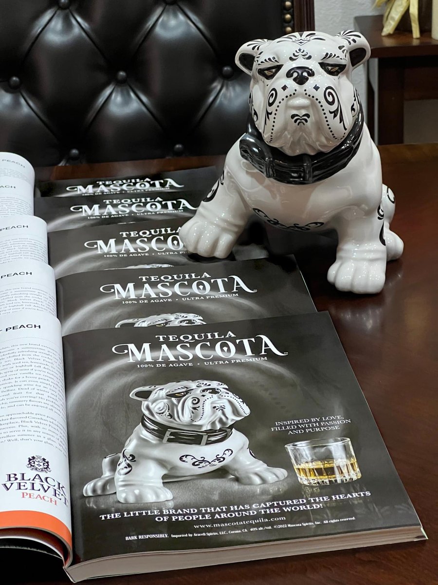 Sharing Mascota Tequila's new ad campaign! 🥃🐾 

The little brand that has captured the hearts of people around the world! ❤ Please Bark Responsibly! 

#inspiredbylove ❤🐾 
#mascotatequila #mascota #tequila #reposado #añejo #blanco #aracelispirits #womanownedbusiness