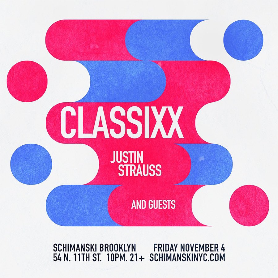 Classixx (@classixx) on Twitter photo Brooklyn! - We’re returning Friday, November 4th for a night <a href="/schimanskinyc/">Schimanski</a> ✨
The always fantastic <a href="/justinstrauss1/">justin strauss</a> will be opening the night as well. Tix now on sale. Link in bio! Brooklyn! - We’re returning Friday, November 4th for a night <a href="/schimanskinyc/">Schimanski</a> ✨
The always fantastic <a href="/justinstrauss1/">justin strauss</a> will be opening the night as well. Tix now on sale. Link in bio!