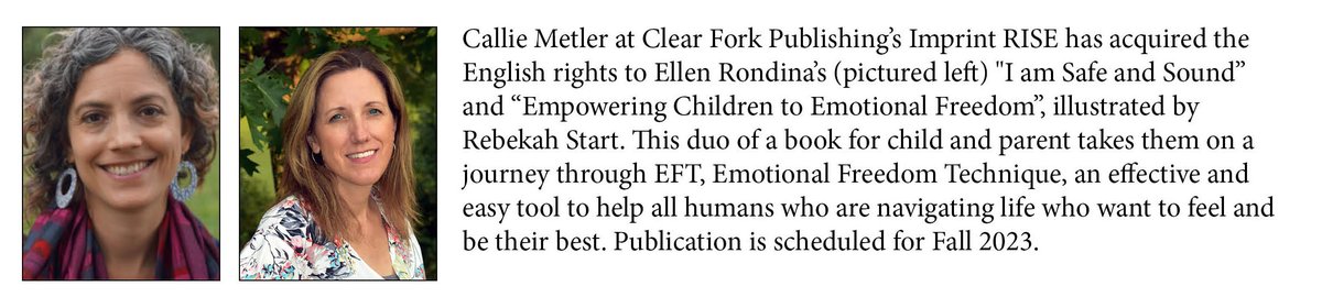 CallieLovvorn's tweet photo. As the owner of Clear Fork Publishing and our imprint "Rise" I am so excited to announce this book deal on this day, September 21st, the International Day of Peace and World Gratitude Day. Publication is set for September 21, 2023, exactly a year from today! https://t.co/hFDUnf29cR
