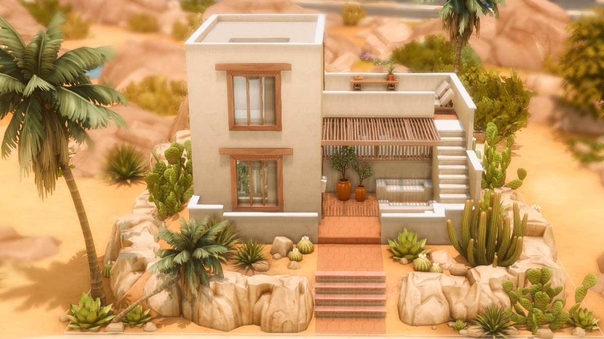 SimmeredJess's tweet photo. I built a tiny home in the desert. I am so in love with the Desert Luxe kit! 🏜️

Speed Build: https://t.co/Xvh9CDqo8J

#Sims4 #ShowUsYourBuilds #ts4 https://t.co/NH8Z45VhZ3