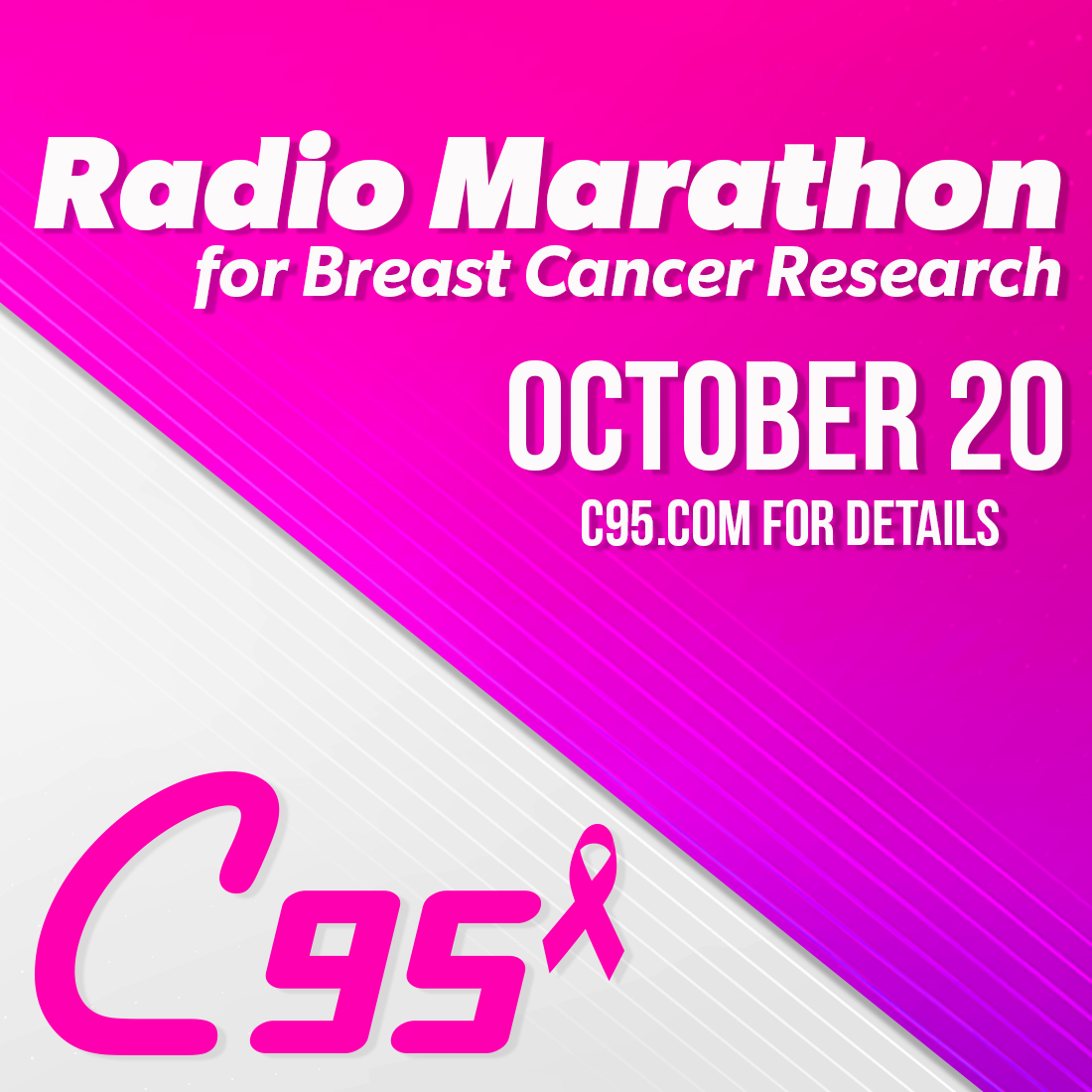 C95's tweet image. 💗  The C95 Radio Marathon for Breast Cancer Research is back! 💗
With our proud partner @MidwestLaserCen 
In support of @cancerfdnsask 
YOUR donations make all the difference. See more at c95.com/c95-radio-mara…