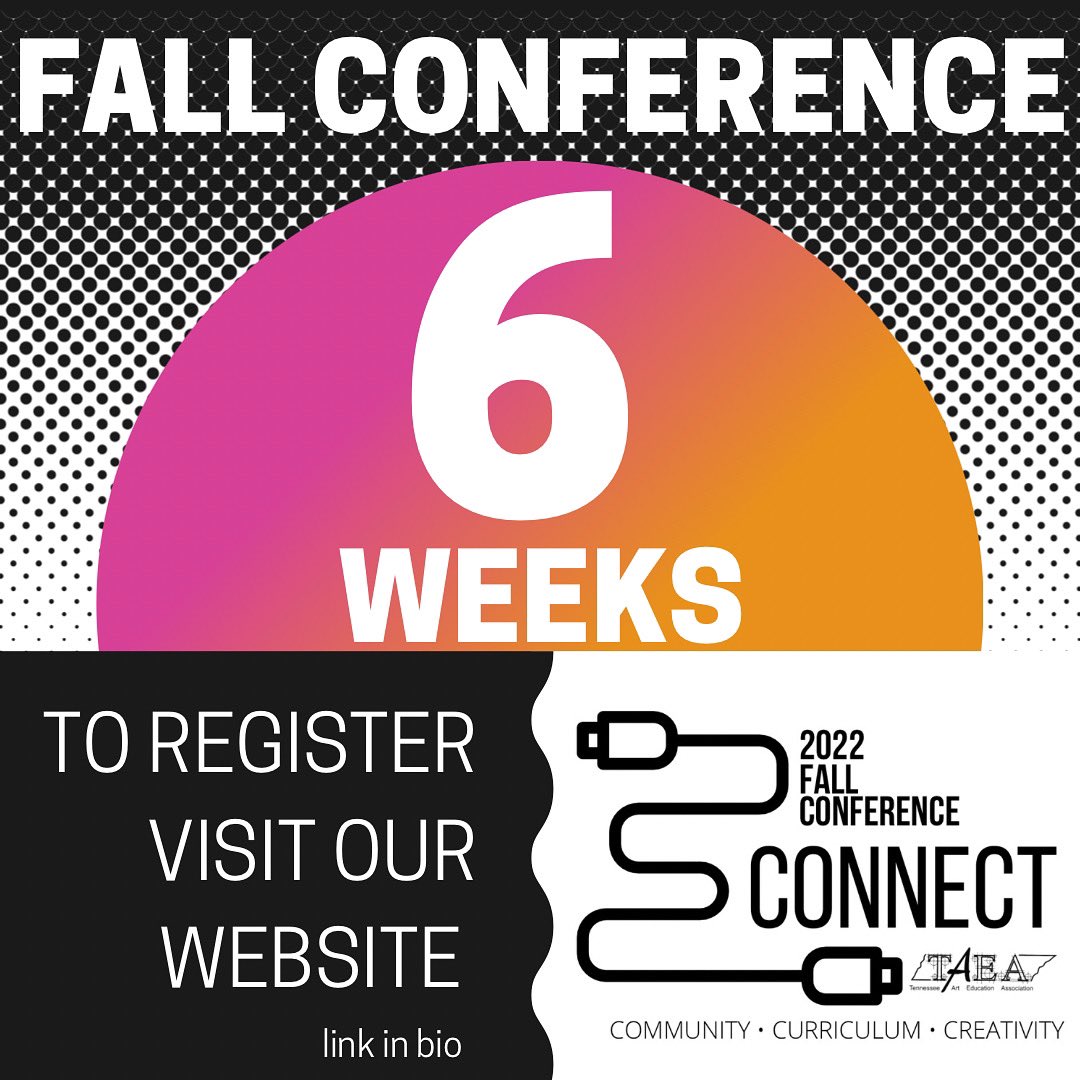 HAVE YOU REGISTERED?!?! Early Registration closes 10/20 tnarteducation.org/fallconference… Join us at the University of Memphis for the 2022 Fall Conference!