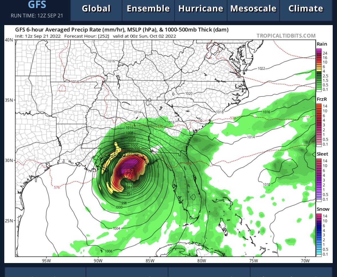 Doug_Newton's tweet photo. @timthetatman This is what invest 98L is modeled for right now.. Landfall around 10/2 and You’re in the bullseye bro. These are just projections and can change. Also thanks to @ChipotleTweets for the free entrée on todays stream! https://t.co/hqO8D2KACV