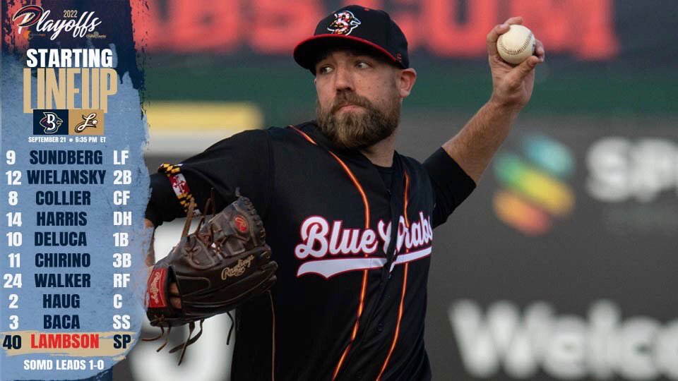 Here’s your starting lineup for Game 2 of the Atlantic League North Divisional Series!

#GiveEmShell🦀 | <a href="/FairwayMC/">Fairway Home Mortgage</a>