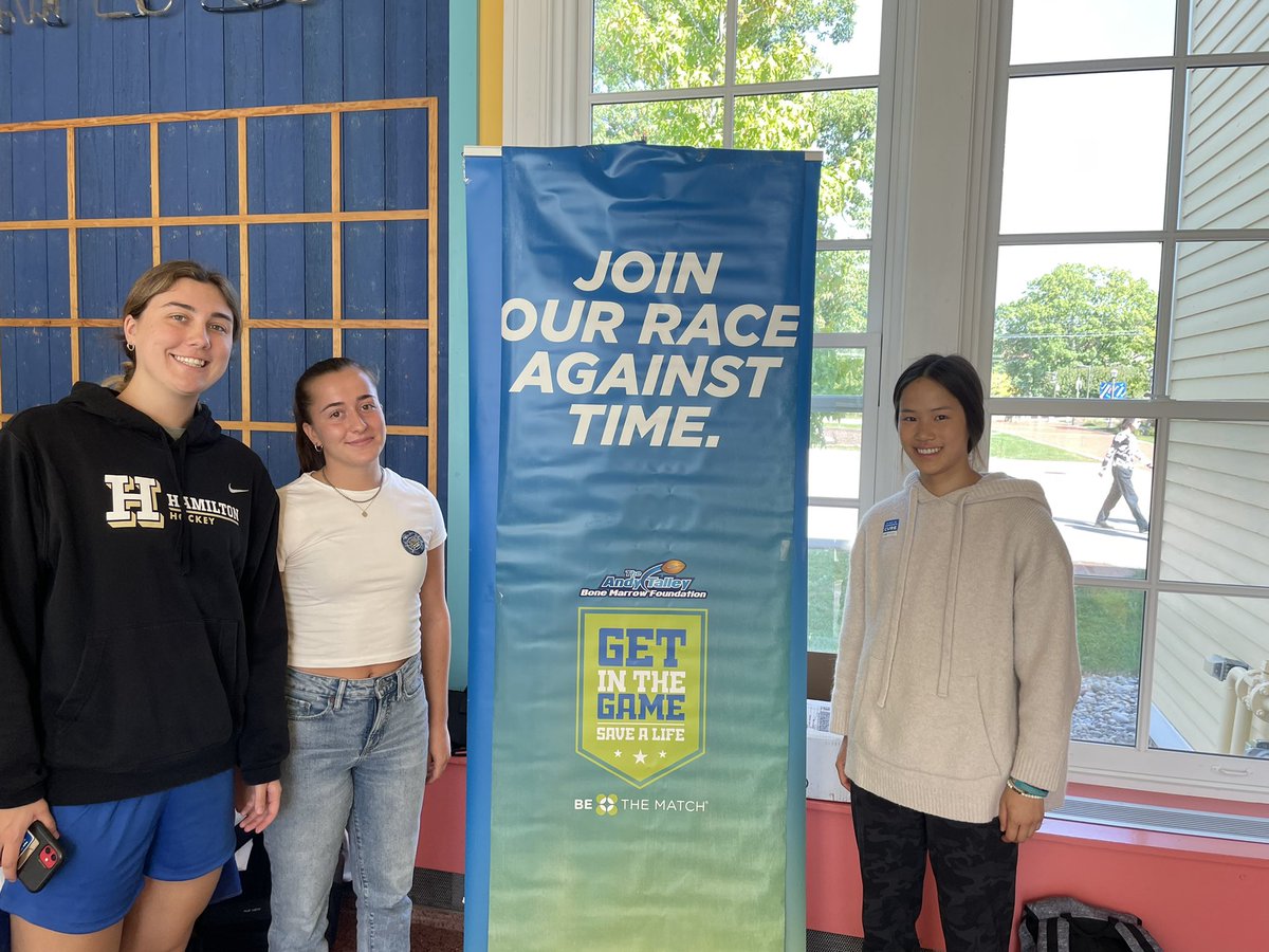 BettyDHouse's tweet photo. It was humbling and inspiring watching these amazing students helping save lives. @getinthegame 
@HamiltonCollege
@HamCollSports 
@hamiltonsaac 
@HamCollFootball 
@HamCollWHock 
@HamCollMHock 
@BeTheMatch 
@TalleyBoneMarro 💚💙 https://t.co/rPXu1Qp7fI