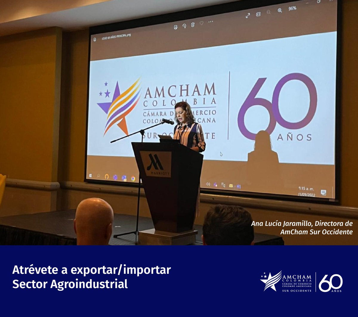 AmchamCali's tweet photo. Culminamos con éxito nuestro evento de promoción del comercio agroindustrial con Estados Unidos, apoyado por la empresa Cargill , la sección agrícola de @USEmbassyBogota   y la SAG Valle y Cauca. https://t.co/tchRLYkRu1