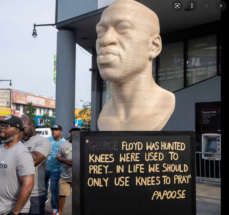 RealWokeJuice's tweet photo. @DickesonKathy There are statues of him, history will remember him as the hero he was, not your racist opinion!   Salute our fallen heros!  #georgefloyd #blm #blacklivesmatter #kingsrule #kinggeorge #blackkings https://t.co/iJJfFGf4Gu