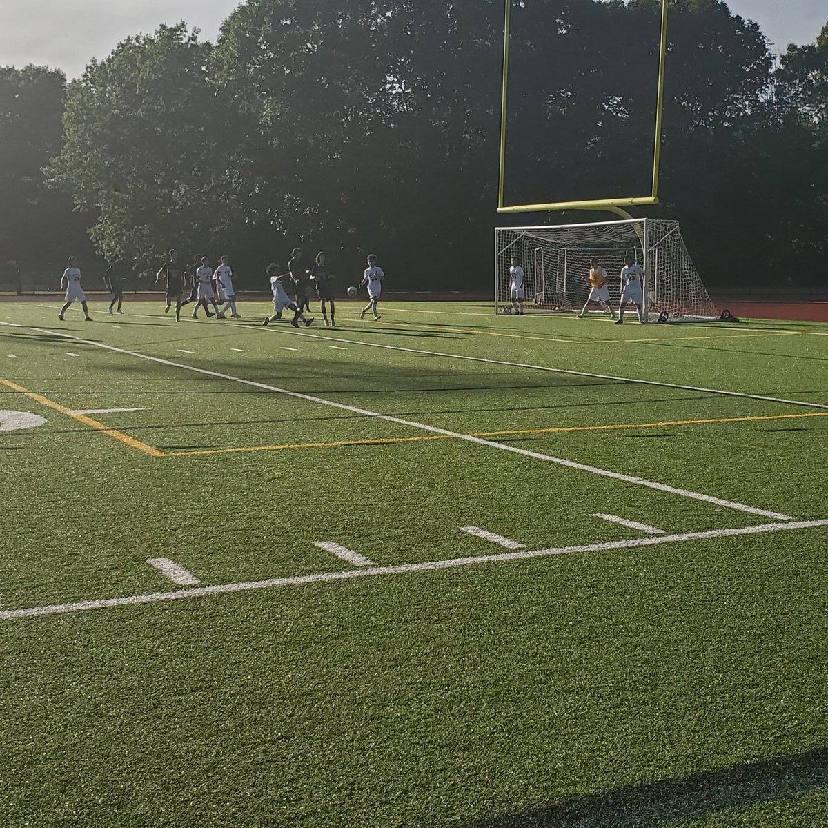 LHHSAthletics's tweet photo. HAT TRICK++ Alert !!! The boys soccer team falls behind 4-0 fifteen minutes into the match, but storms back with five goals from Morgan Stone, one from  Cheik Sy and one from Ethan Tuxbury to earn the 7-5 victory over East Haven today. @LHWOBMOB @LymanHallPRIDE #ctbsoc https://t.co/tyBmBd9stf