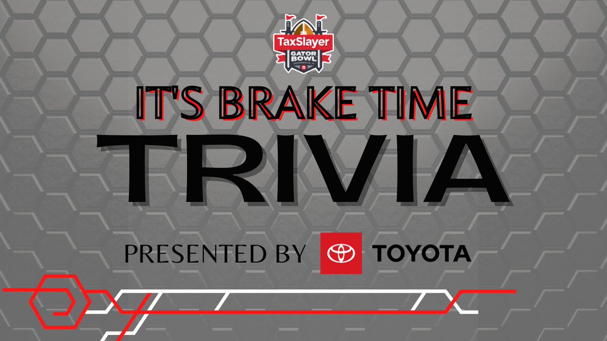 10 minutes left of brake time to get your trivia answers in -- https://t.co/PaU2epnLDP 🏈🚗 