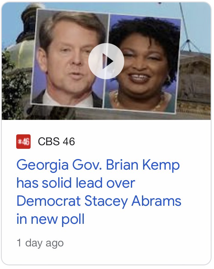 JustMeDigi's tweet photo. POLITICS: Kemp widens lead over #StacyAbrams to 8 points in #Georgia governor race.
Do you think Abrams is losing because of her contempt for Black America 🇺🇸 with her “no reparations” for #FBA (Foundational Black Americans)?
#FBAnews #FBAreport #Reparations #ReparationsNow https://t.co/1OsS8Yi16x