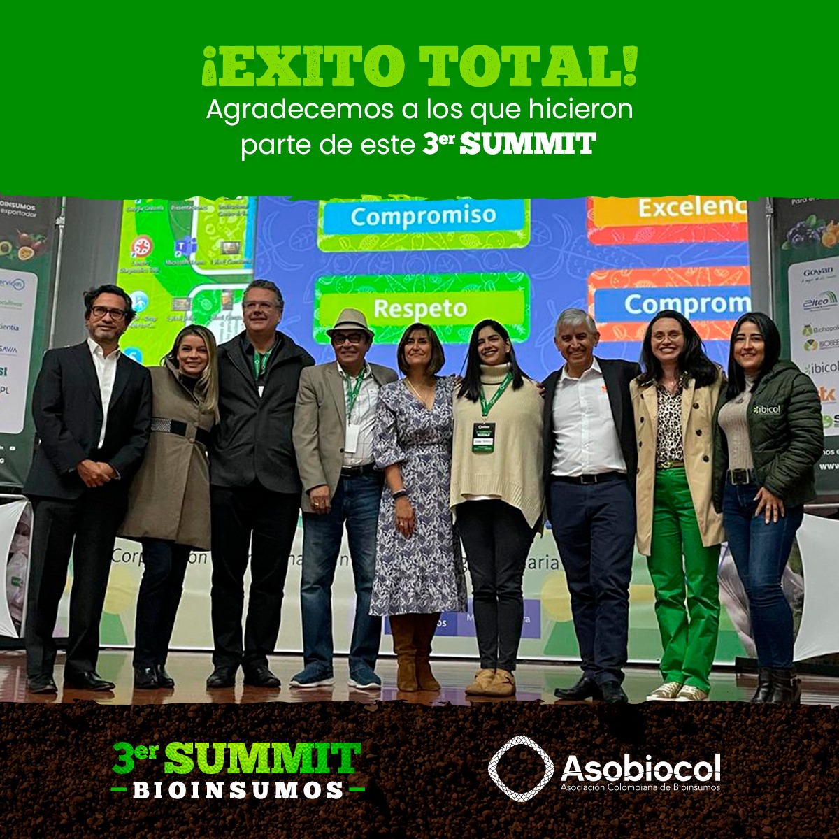 asobiocol's tweet photo. Les agradecemos a todas las personas que nos acompañaron en el 3er SUMMIT Nacional de Bioinsumos. 

@ibicol@biocultivos@agrosavia@bichopolis @upl @gowan @bioserviam @first @SMT @invesa @STK @alteo @Scientia

#asobiocol #3erSUMMIT #bioinsumos https://t.co/3xzxtngNkQ