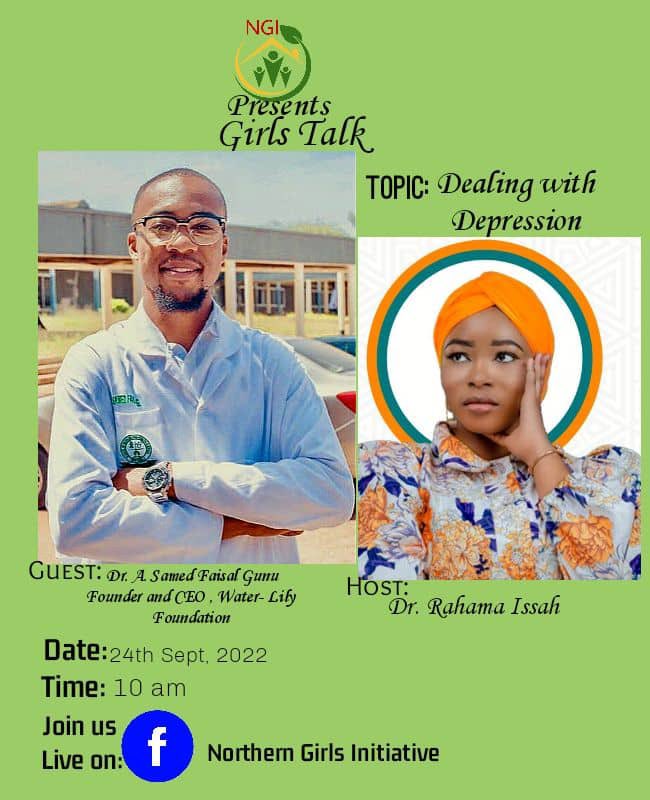 I shall serve as a GUEST Speaker online, to talk on the issue of how to deal with DEPRESSION. Don’t forget to join us Live on Facebook this Saturday…