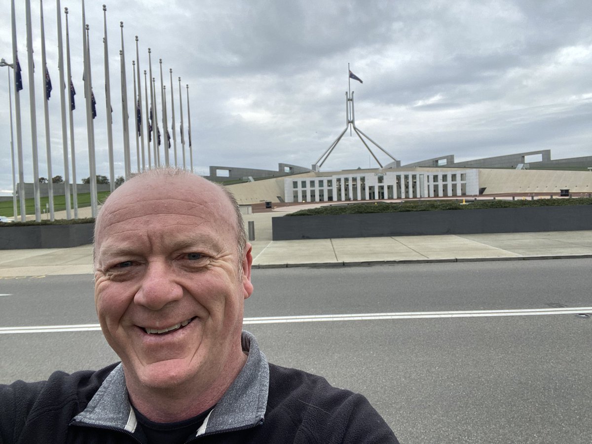 Good morning #Canberra and #ParliamentHouse on this somber day.  Enjoy the public holiday and get out and add to your physical activity this week. <a href="/apaphysio/">Australian Physiotherapy Association</a>
