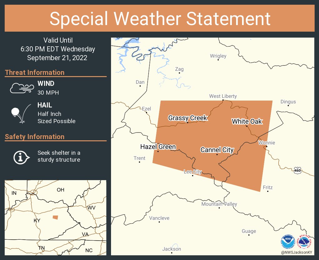 NWS Jackson KY on Twitter "A special weather statement has been issued