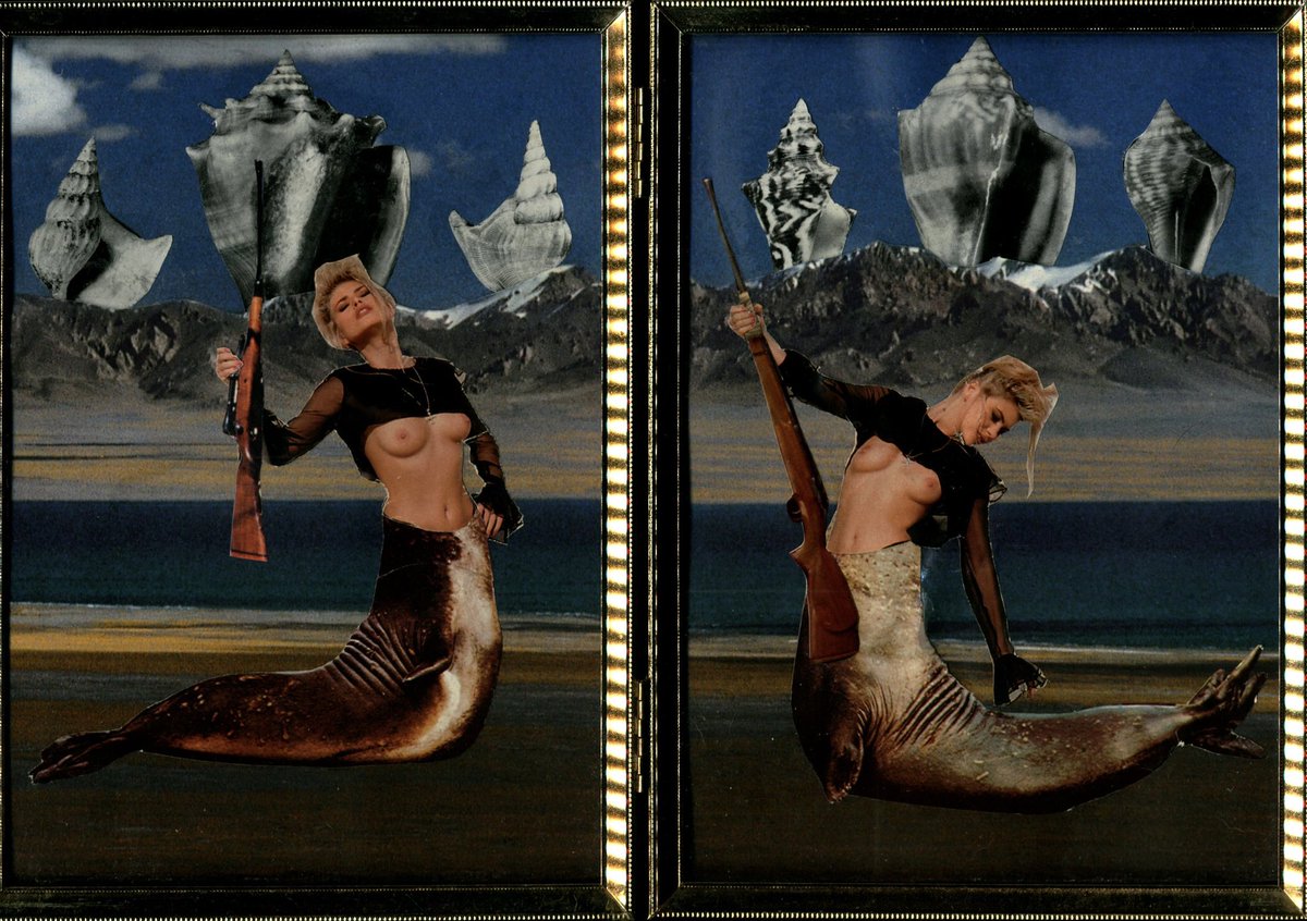 bygoecruz's tweet photo. Some scans of a few of the collages in their little frames that I’ll be selling tomorrow! https://t.co/FGdkkoWSEm