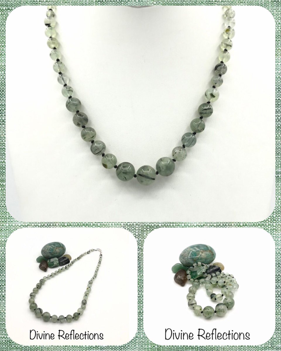 just1beader's tweet photo. Green silk knotted gemstone 20” necklace $38. Details https://t.co/ODR4YYOJHA #prehinite #handcrafted #DivineReflections https://t.co/WV0kgypEQl