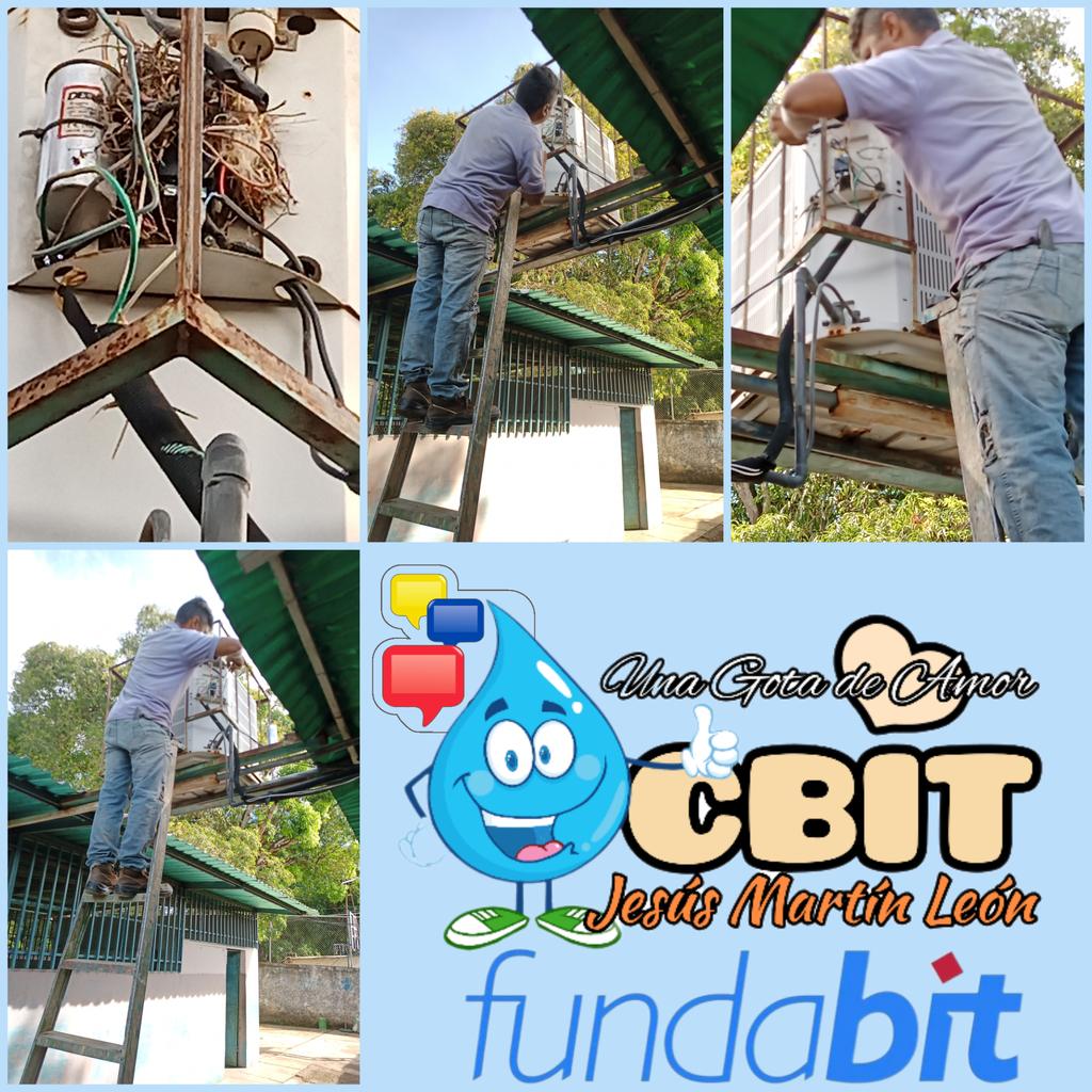 cbitjesusmleon's tweet photo. #21Sep| 🛠️ Una Gota de Amor para Cbit Jesús Martín León

Se inicia, jornada con recuperación y activación del Aire Acondicionado, para un ambiente agradable de aprendizaje 

#ConEsfuerzoPropio
#VenezuelaProductiva

@NicolasMaduro @_LaAvanzadora @leivi24  @Fundabit_ @MPPEDUCACION https://t.co/j5K6G8EuOs