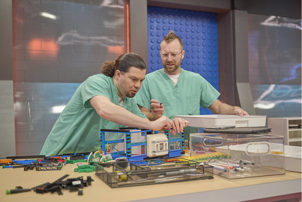 PresHealth's tweet photo. Tonight's the night -  At 8 p.m. watch Presbyterian Hospital pediatric physicians, Dr. Sommer and Dr. Willis, battle it out on Fox's Lego Masters. We're so proud to see our team members shine!

(📷credit: FOX) https://t.co/67iCiFmRLj